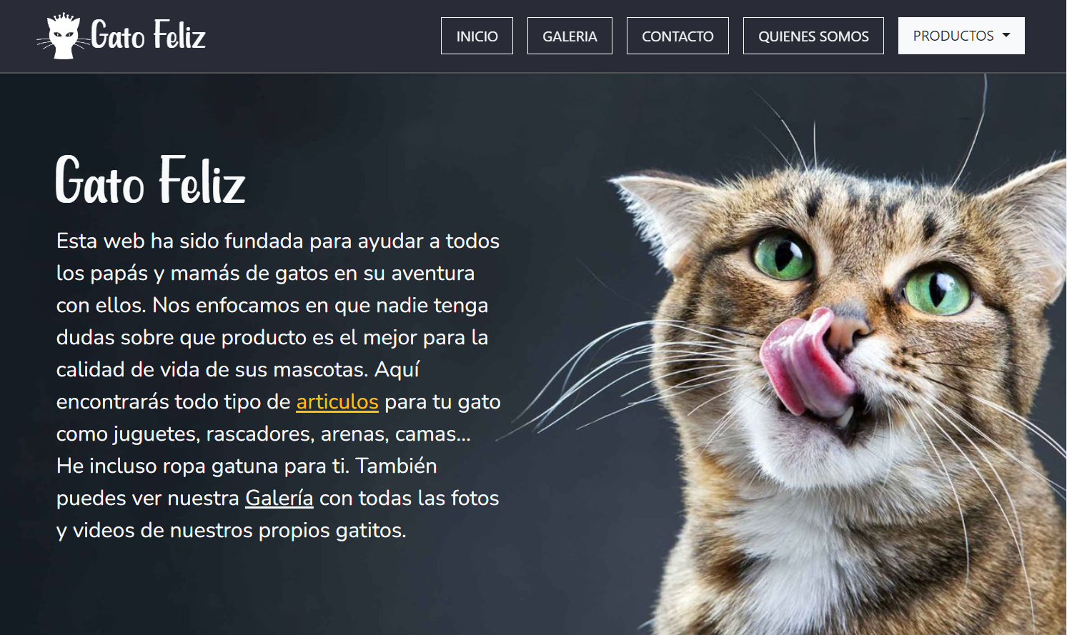 Gato feliz page logo